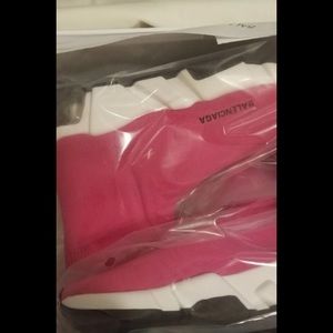 Pink Balenciaga Speed Trainers